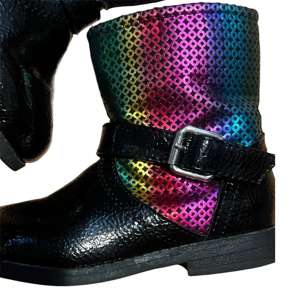 Okie Dokie Colorful Sequin Boots EUC 7